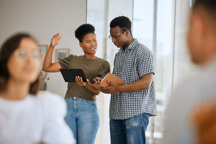 African marketing team planning a campaign on Adscod